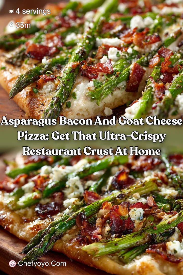 Asparagus Bacon and Goat Cheese Pizza: Get that Ultra-Crispy Restaurant Crust at Home