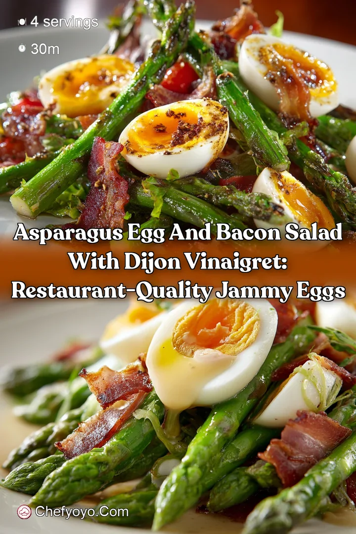 Asparagus Egg and Bacon Salad with Dijon Vinaigret: Restaurant-Quality Jammy Eggs
