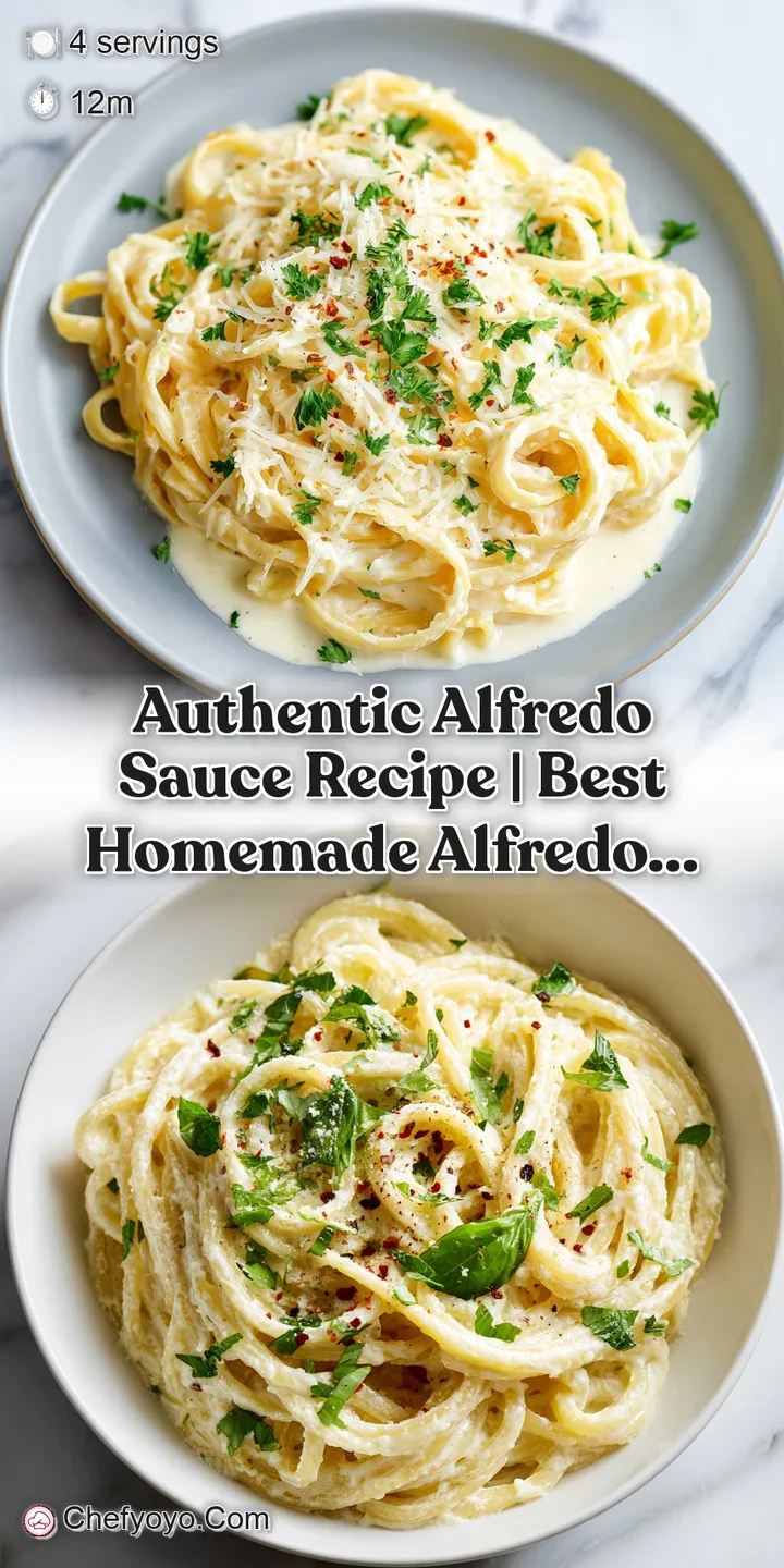 Close-up of tender fettuccine strands, glistening with thick, luxurious Alfredo sauce.