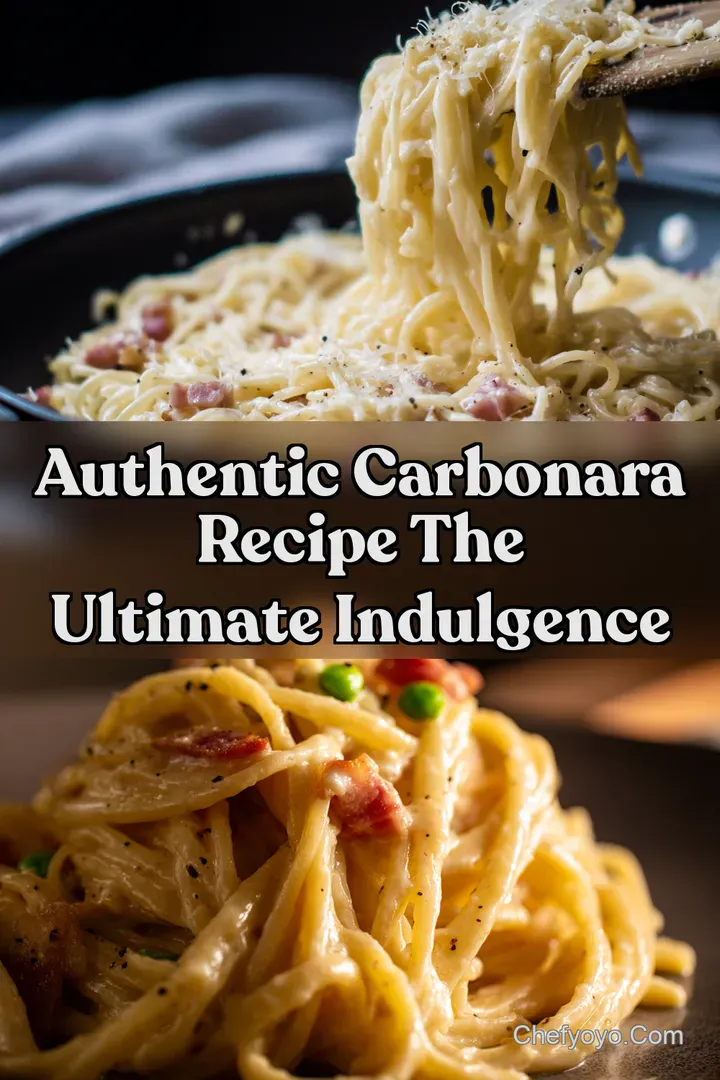 Authentic Carbonara Recipe The Ultimate Indulgence : PIN FOR LATER Authentic Carbonara Recipe The Ultimate Indulgence