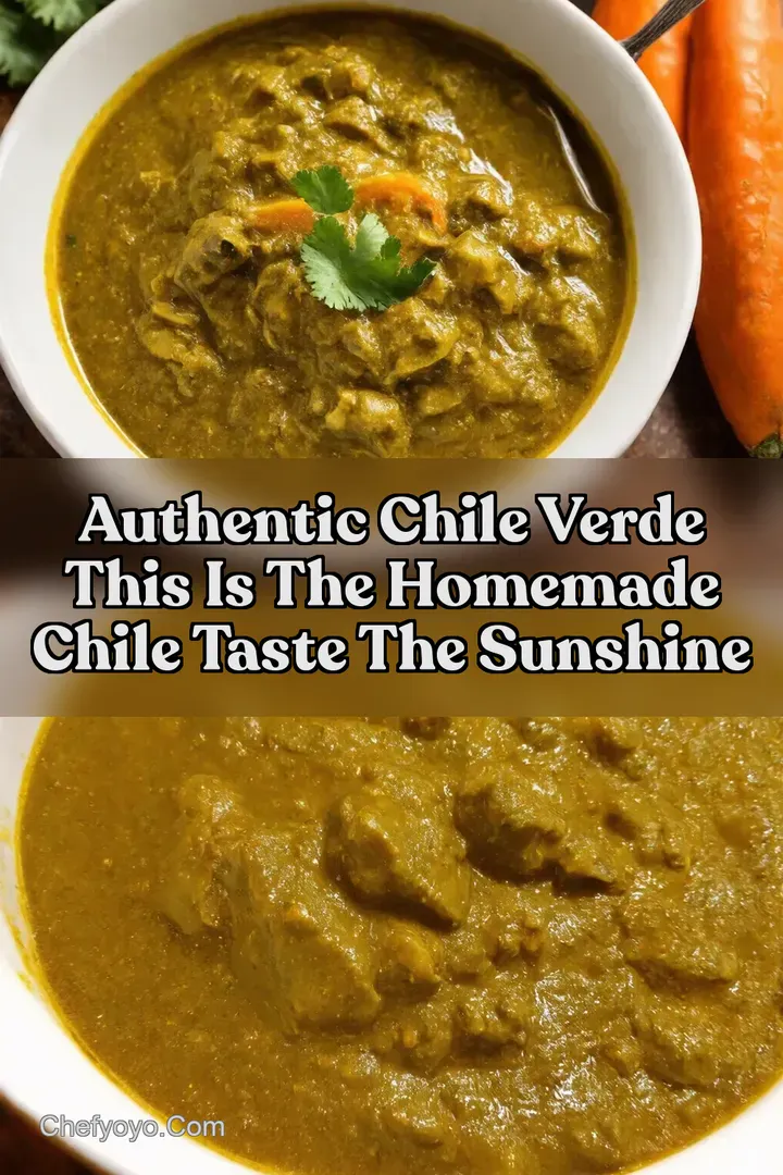 Authentic Chile Verde This is the Homemade Chile Taste the Sunshine