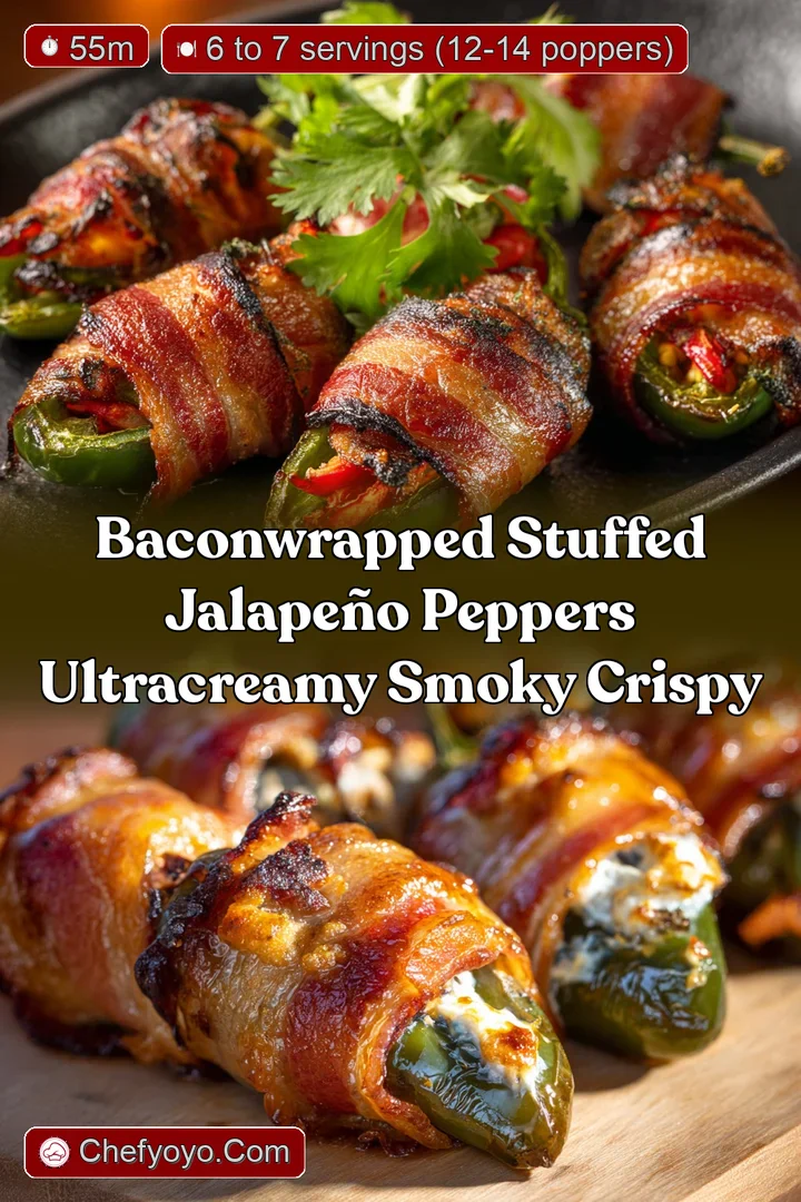 BaconWrapped Stuffed Jalape&ntilde;o Peppers UltraCreamy Smoky Crispy