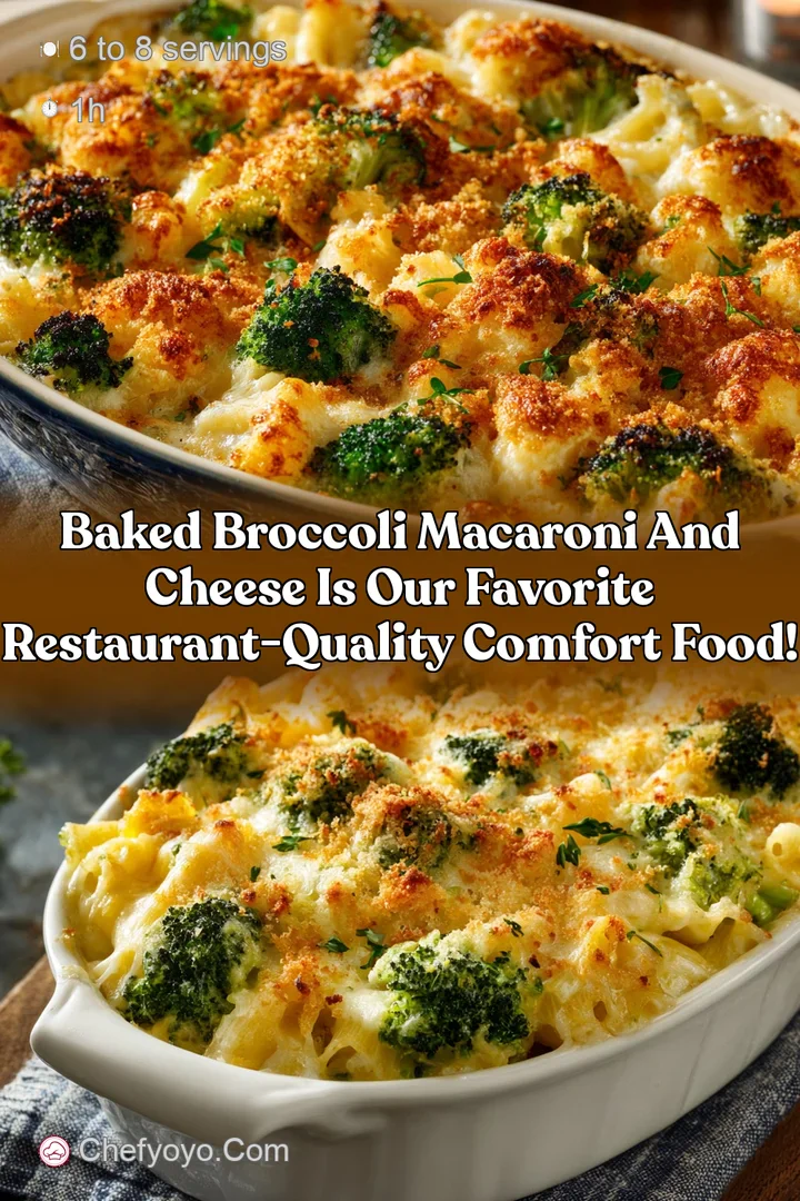 Baked Broccoli Macaroni and Cheese is our favorite restaurant-quality comfort food!