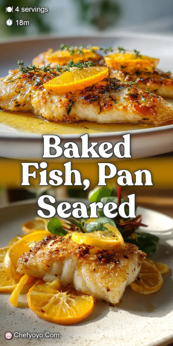 Close-up of tender orange roughy glistening with melted butter, flecked with herbs, juicy lemon slice offers a sharp contr...