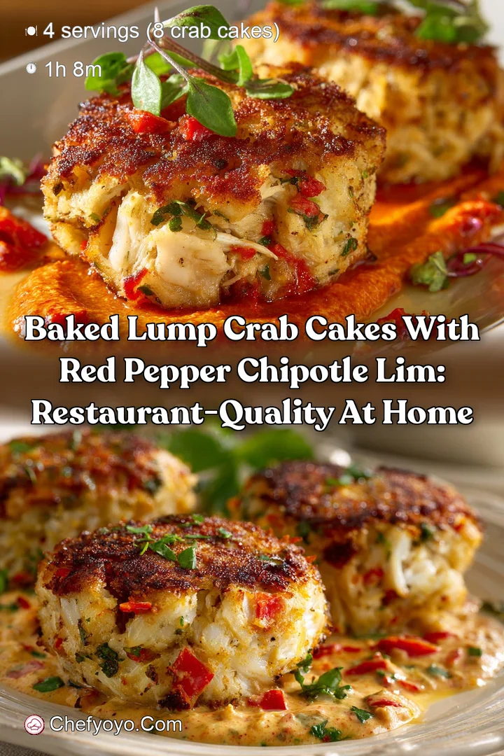 Baked Lump Crab Cakes with Red Pepper Chipotle Lim: Restaurant-Quality at Home