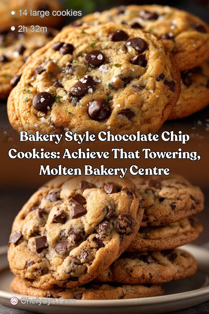 Bakery Style Chocolate Chip Cookies: Achieve that towering molten bakery centre