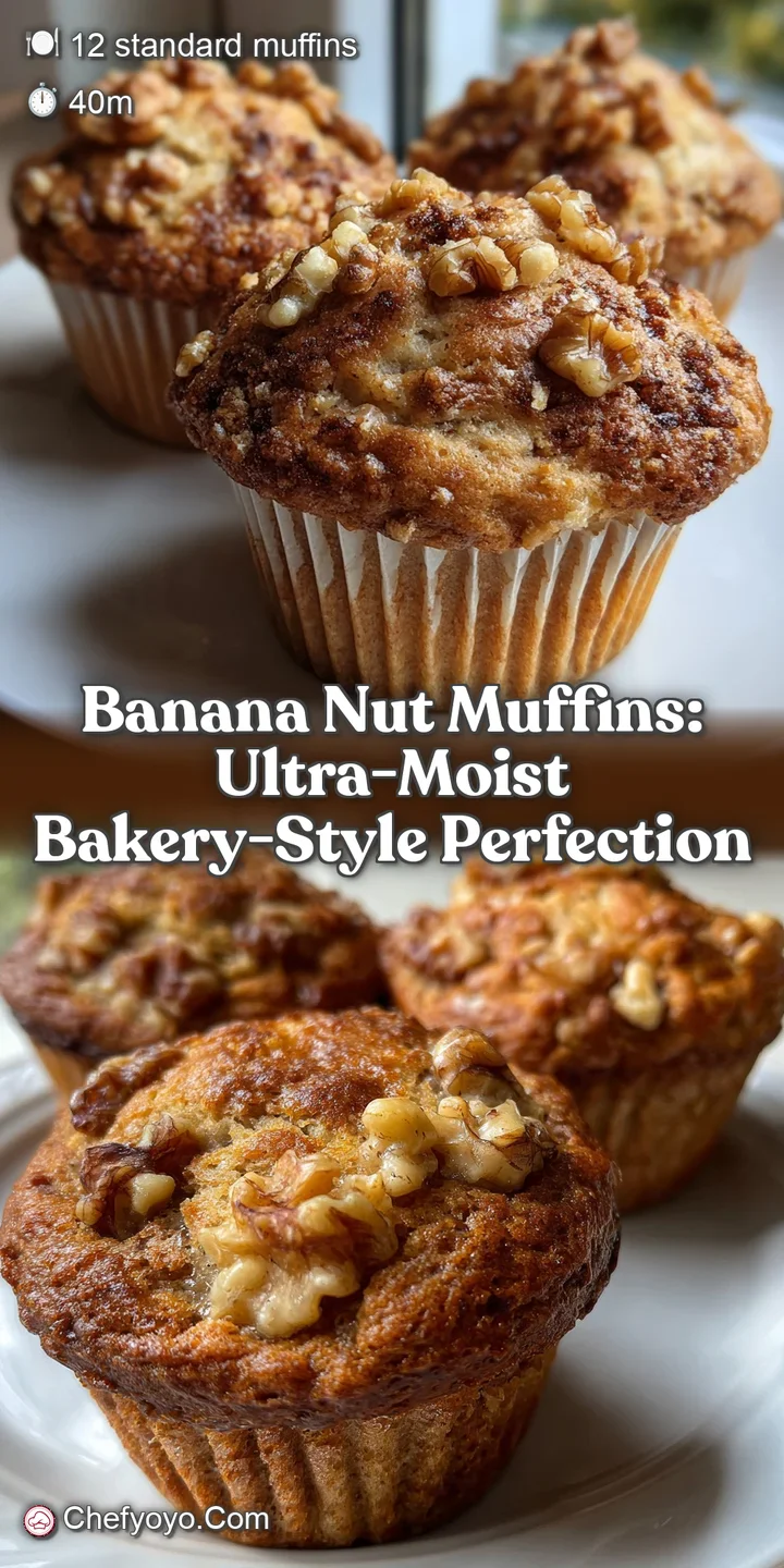 Banana Nut Muffins: Ultra-Moist Bakery-Style Perfection