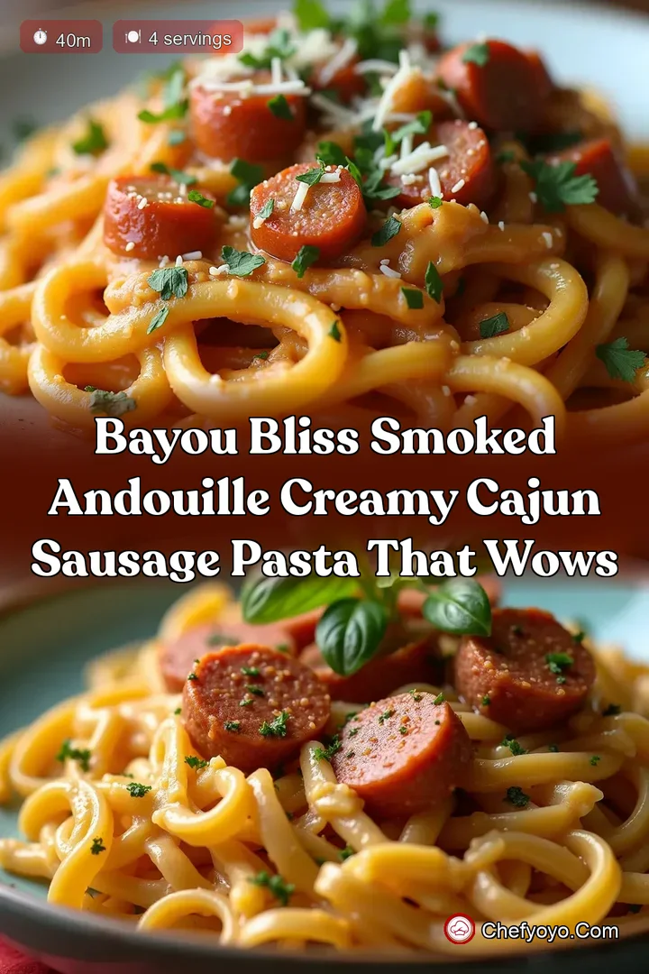 Bayou Bliss Smoked Andouille Creamy Cajun Sausage Pasta That Wows