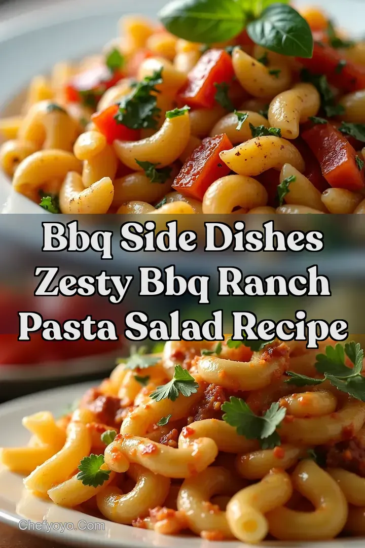 BBQ Side Dishes Zesty BBQ Ranch Pasta Salad Recipe