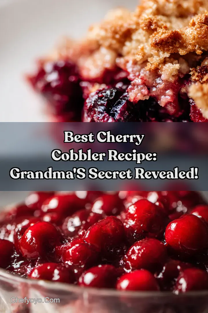 Best Cherry Cobbler Recipe: Grandma' s Secret Revealed! : PIN FOR LATER Best Cherry Cobbler Recipe: Grandma' s Secret Revealed!