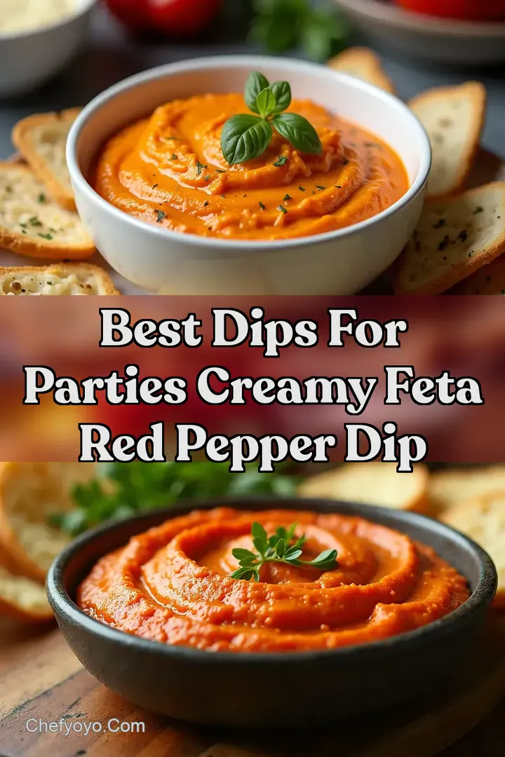 Best Dips For Parties Creamy Feta Red Pepper Dip