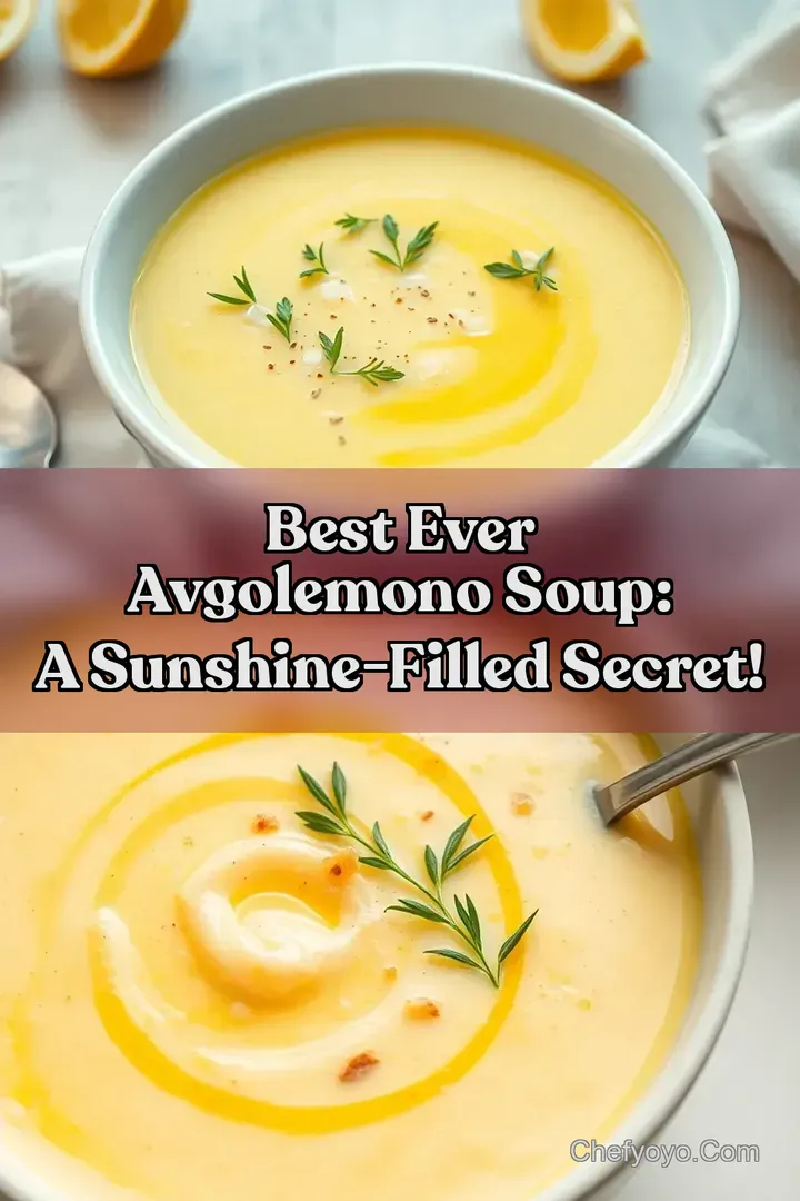 Best Ever Avgolemono Soup: A Sunshine-Filled Secret!