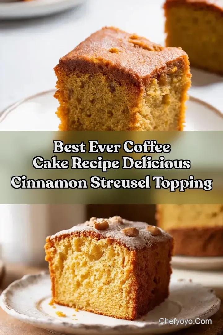 Best Ever Coffee Cake Recipe Delicious Cinnamon Streusel Topping