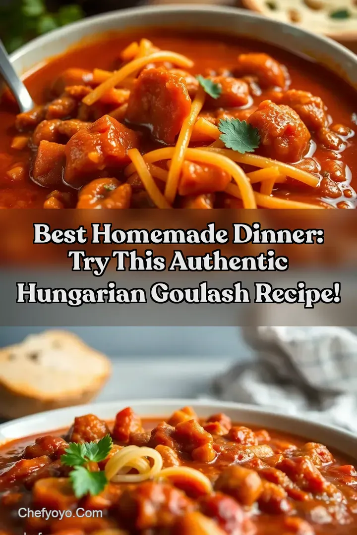 Best Homemade Dinner: Try This Authentic Hungarian Goulash Recipe! : PIN FOR LATER Best Homemade Dinner: Try This Authentic Hungarian Goulash Recipe!