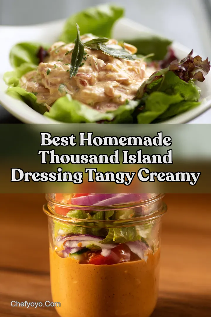 Best Homemade Thousand Island Dressing Tangy Creamy : PIN FOR LATER Best Homemade Thousand Island Dressing Tangy Creamy
