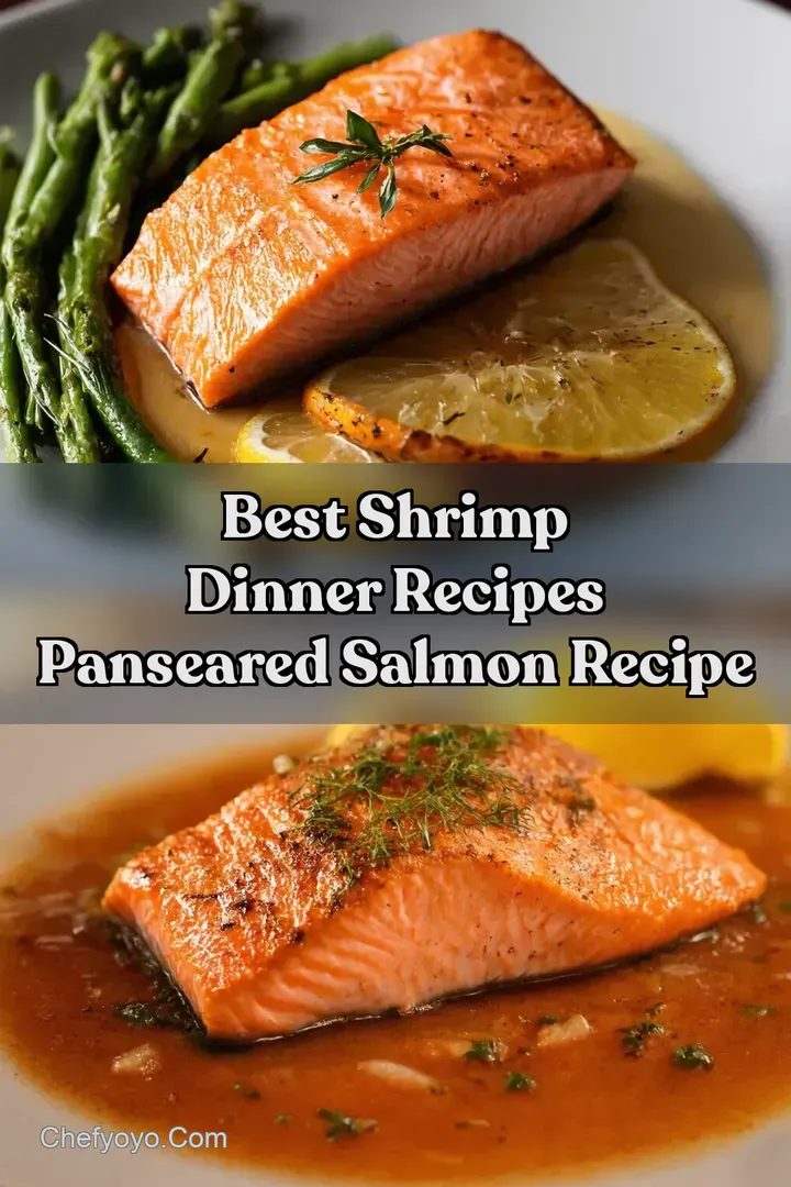 Best Shrimp Dinner Recipes PanSeared Salmon Recipe : PIN FOR LATER Best Shrimp Dinner Recipes PanSeared Salmon Recipe