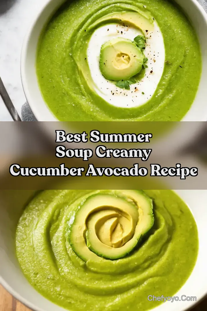 Best Summer Soup Creamy Cucumber Avocado Recipe