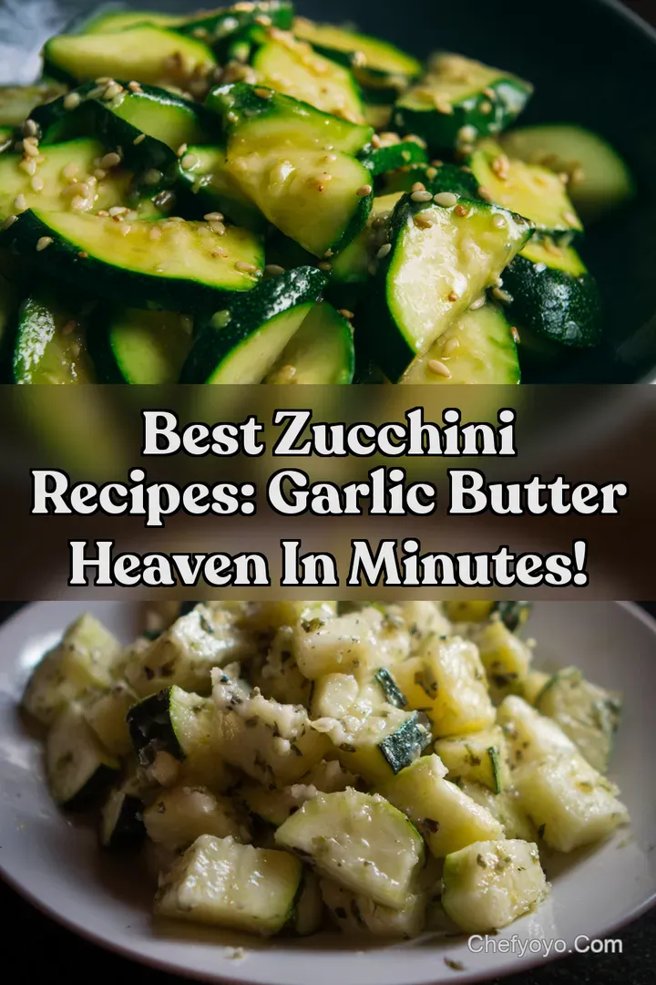 Best Zucchini Recipes: Garlic Butter Heaven in Minutes! : PIN FOR LATER Best Zucchini Recipes: Garlic Butter Heaven in Minutes!