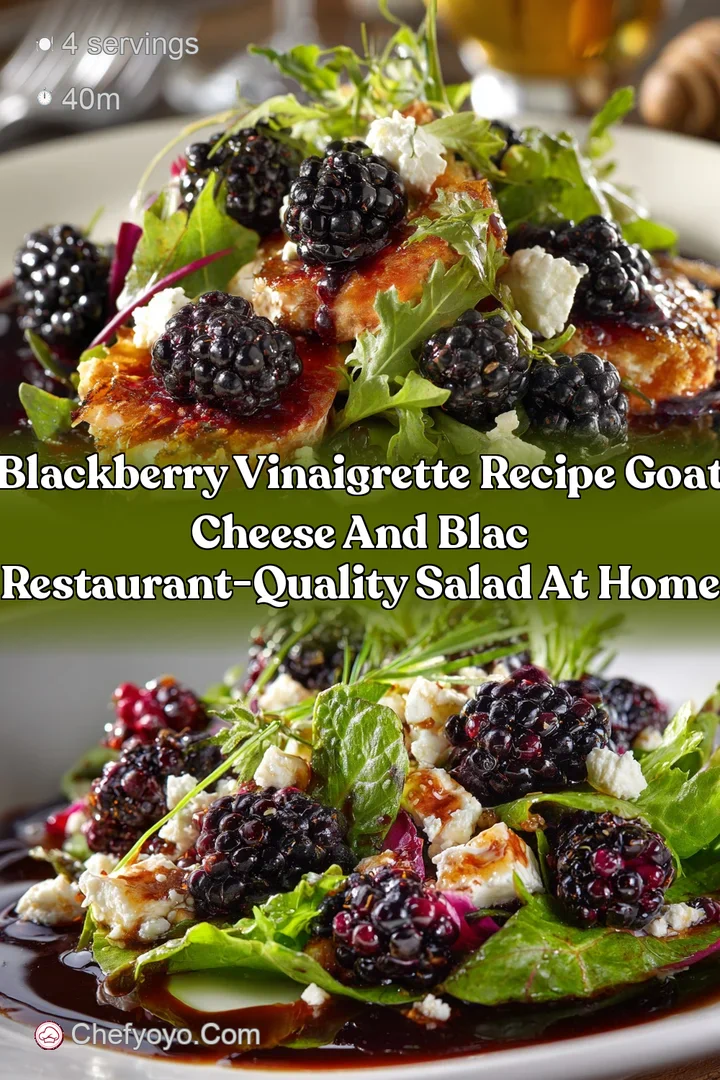 Blackberry vinaigrette recipe Goat cheese and blac Restaurant-Quality Salad at Home