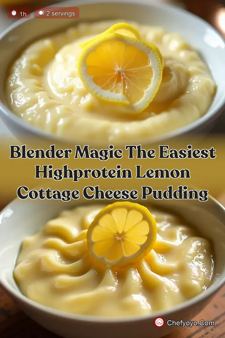 Blender Magic The Easiest HighProtein Lemon Cottage Cheese Pudding
