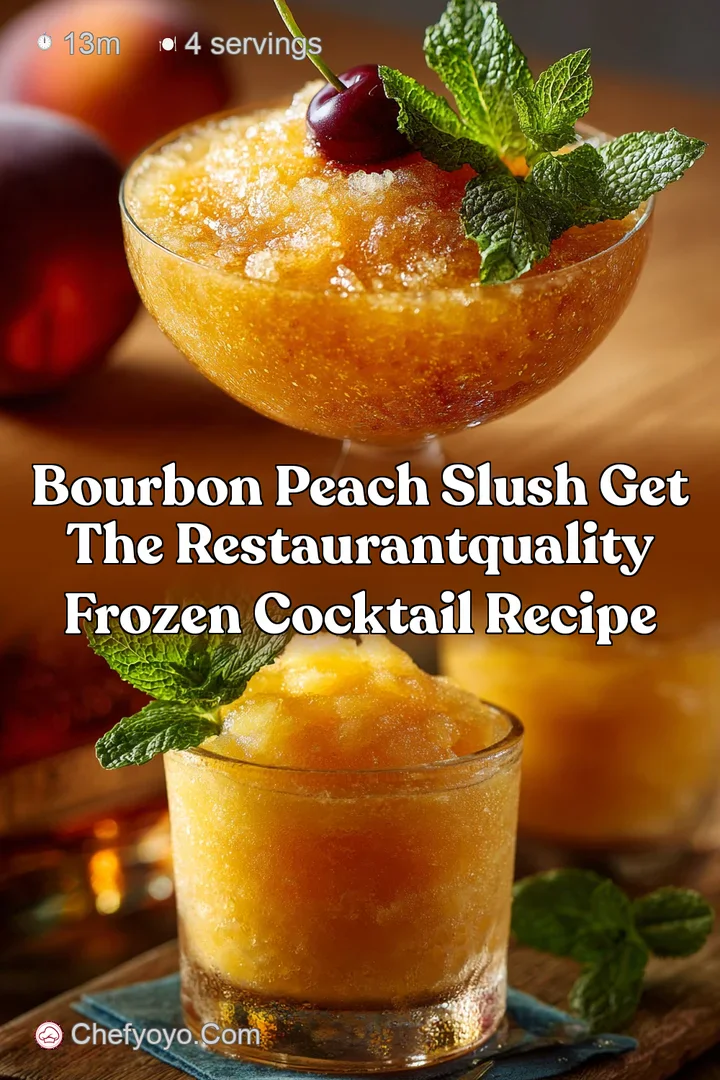 Bourbon Peach Slush Get the RestaurantQuality Frozen Cocktail Recipe