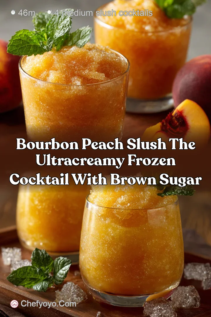 Bourbon Peach Slush The UltraCreamy Frozen Cocktail with Brown Sugar