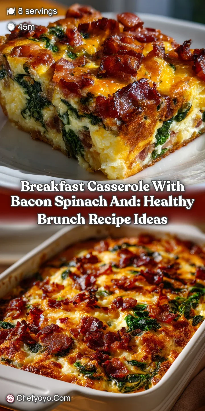 Breakfast Casserole With Bacon Spinach and: Healthy Brunch Recipe Ideas