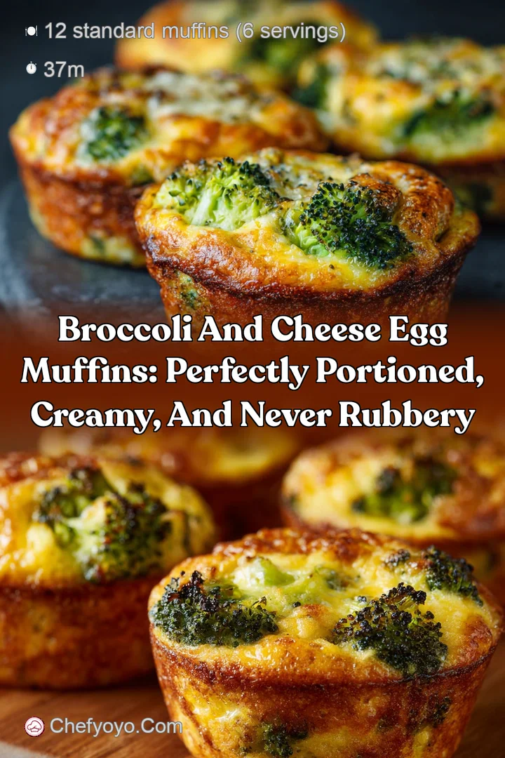 Broccoli and Cheese Egg Muffins: Perfectly Portioned Creamy and Never Rubbery