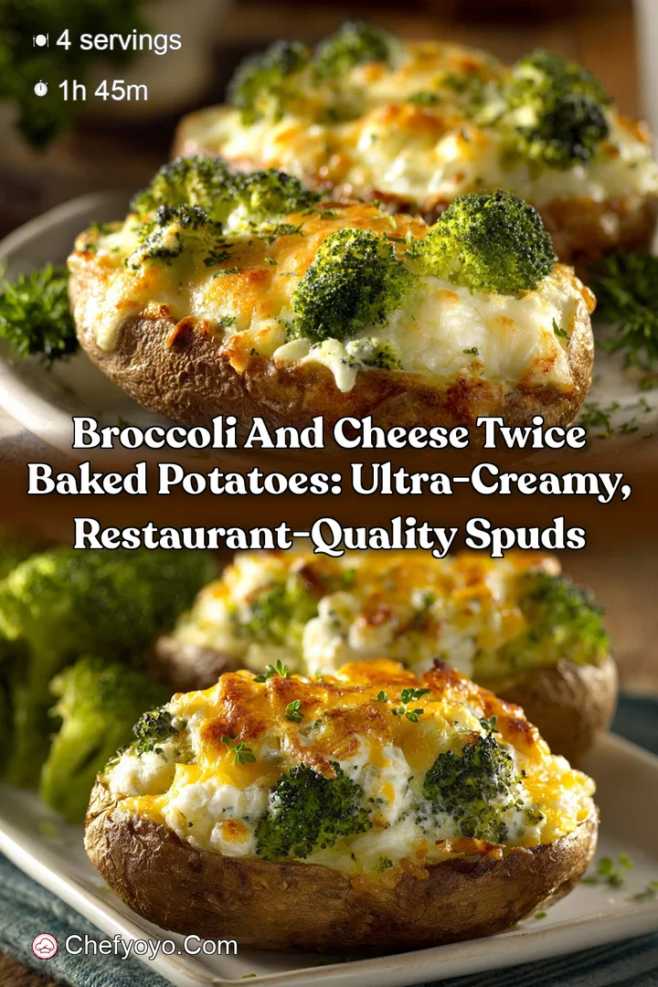 Broccoli and Cheese Twice Baked Potatoes: Ultra-Creamy Restaurant-Quality Spuds