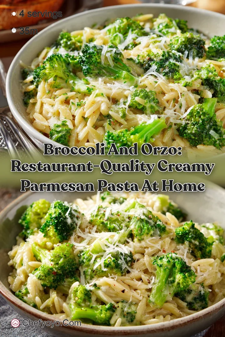 Broccoli and Orzo: Restaurant-Quality Creamy Parmesan Pasta at Home