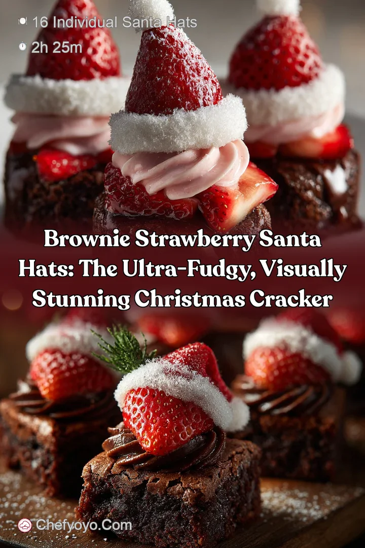 Brownie Strawberry Santa Hats: The Ultra-Fudgy Visually Stunning Christmas Cracker