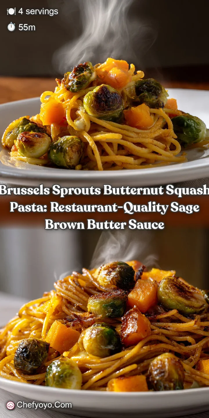Brussels Sprouts Butternut Squash Pasta: Restaurant-Quality Sage Brown Butter Sauce