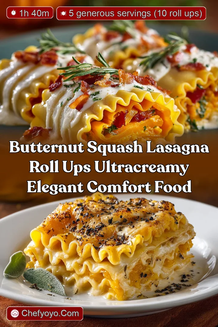 Butternut Squash Lasagna Roll Ups UltraCreamy Elegant Comfort Food