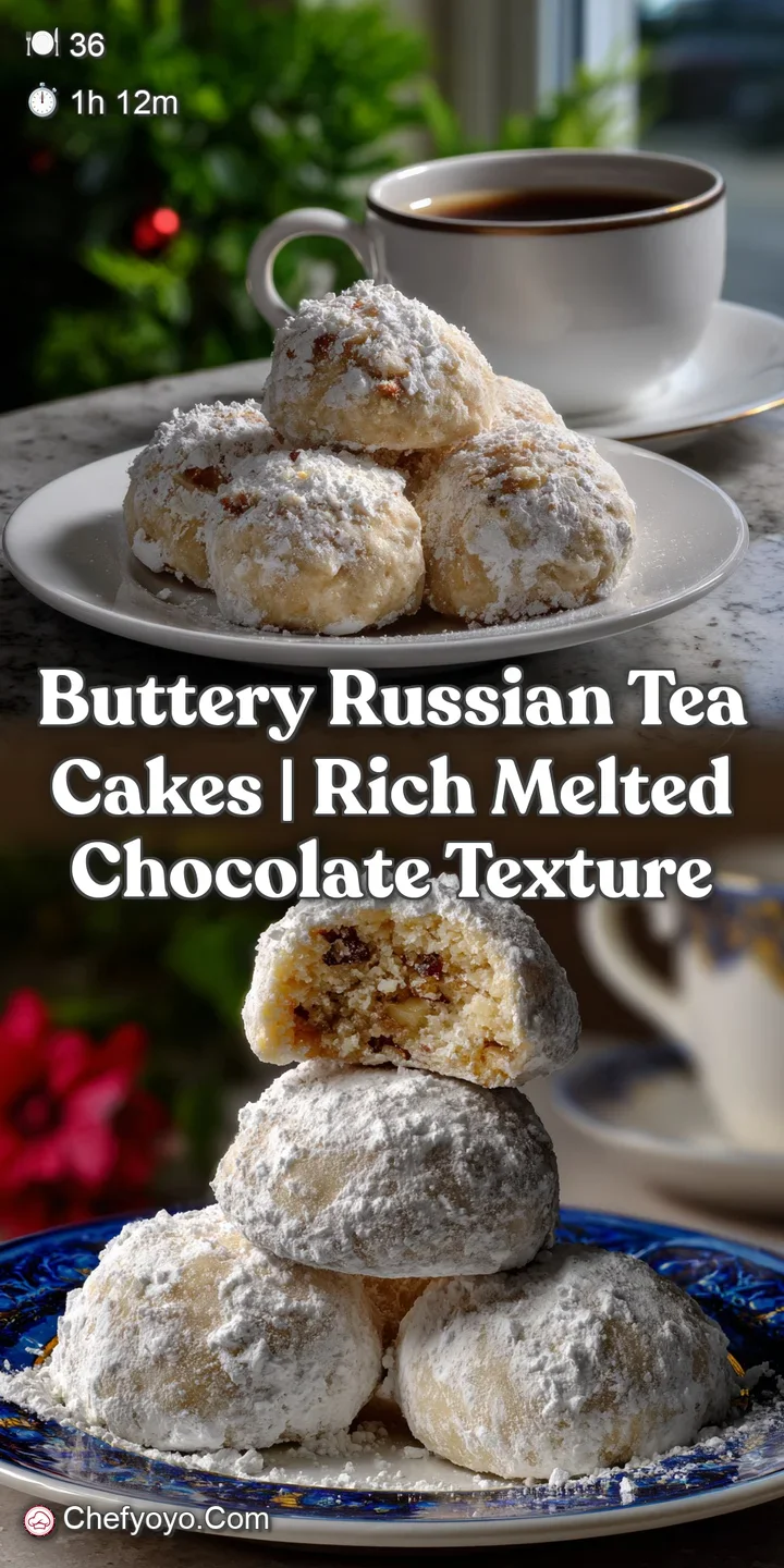 Buttery Russian Tea Cakes | Rich Melted Chocolate Texture