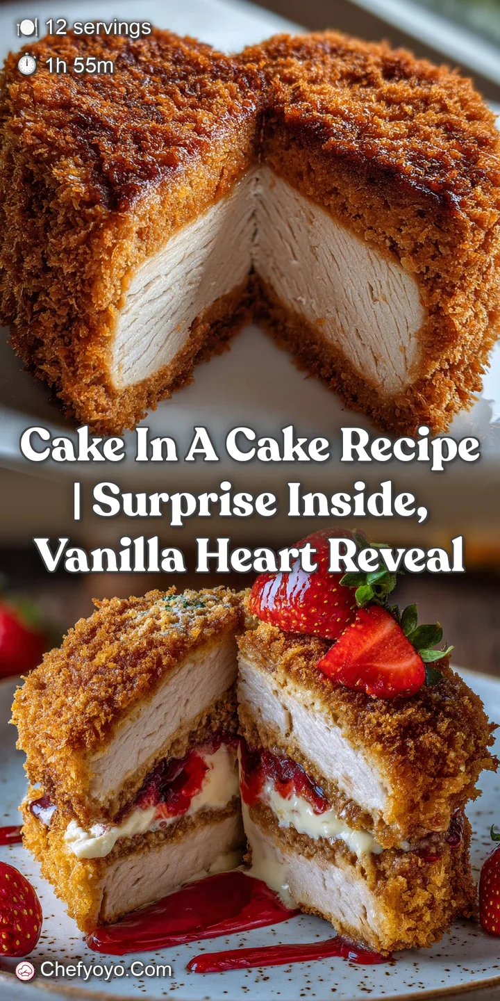 Close-up of a vanilla heart cake slice. Fluffy, moist interior with subtle vanilla bean flecks, chocolate drizzle glistens...