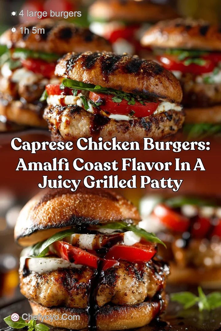 Caprese Chicken Burgers: Amalfi Coast Flavor in a Juicy Grilled Patty