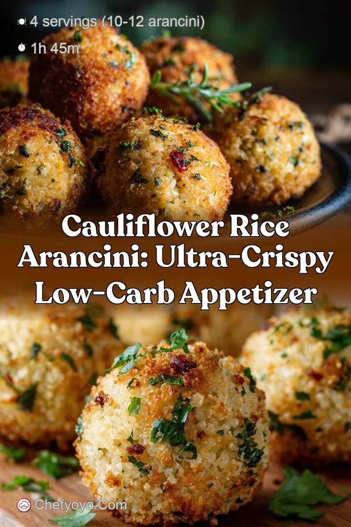 Cauliflower Rice Arancini: Ultra-Crispy Low-Carb Appetizer