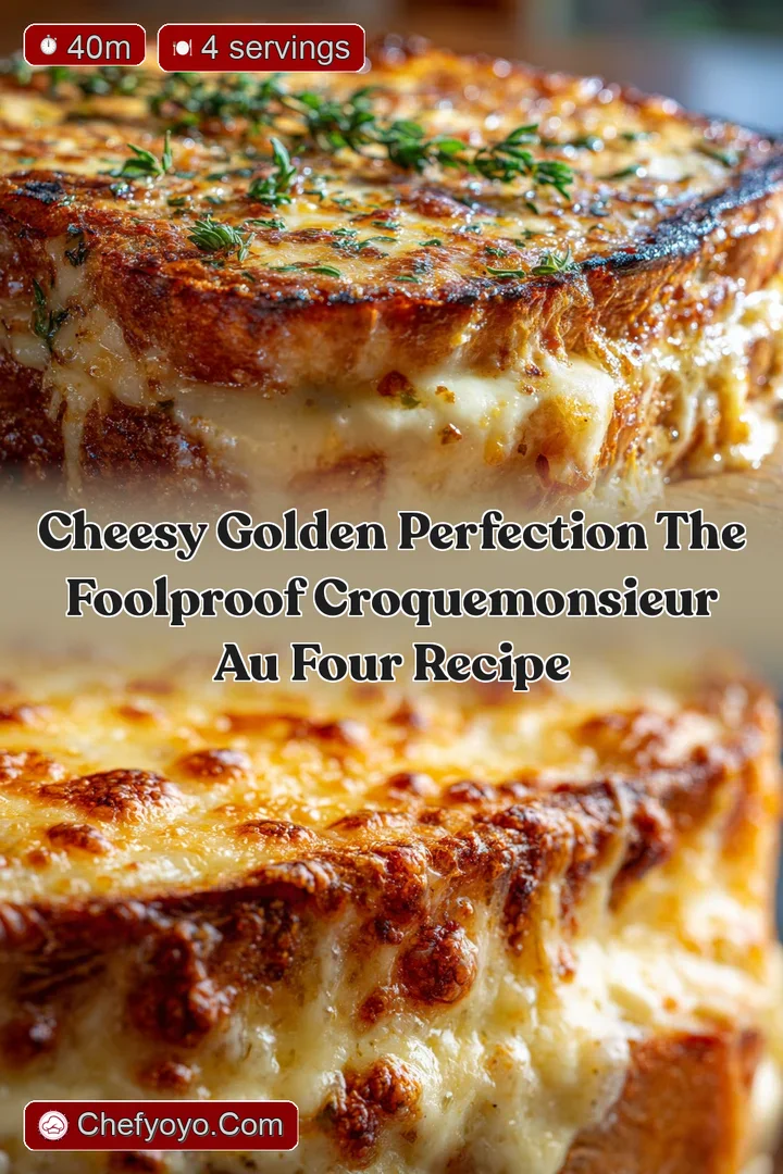 Cheesy Golden Perfection The Foolproof CroqueMonsieur au Four Recipe
