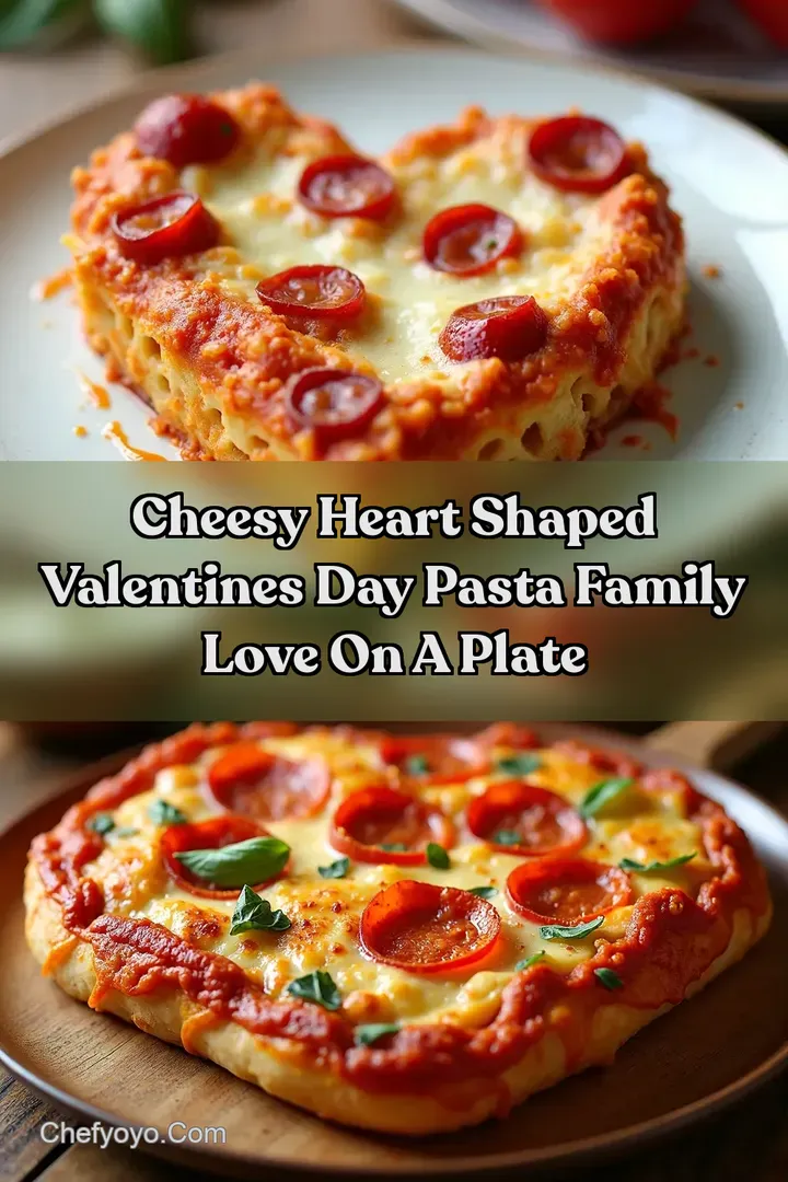 Cheesy Heart Shaped Valentines Day Pasta Family Love on a Plate