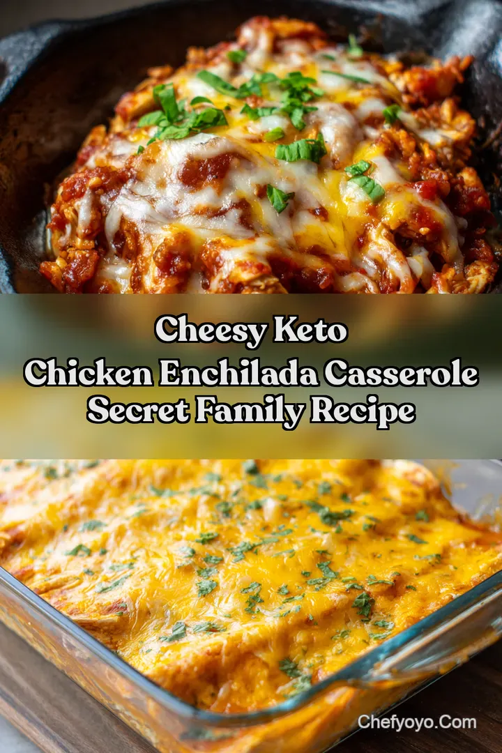 Cheesy Keto Chicken Enchilada Casserole Secret Family Recipe : PIN FOR LATER Cheesy Keto Chicken Enchilada Casserole Secret Family Recipe
