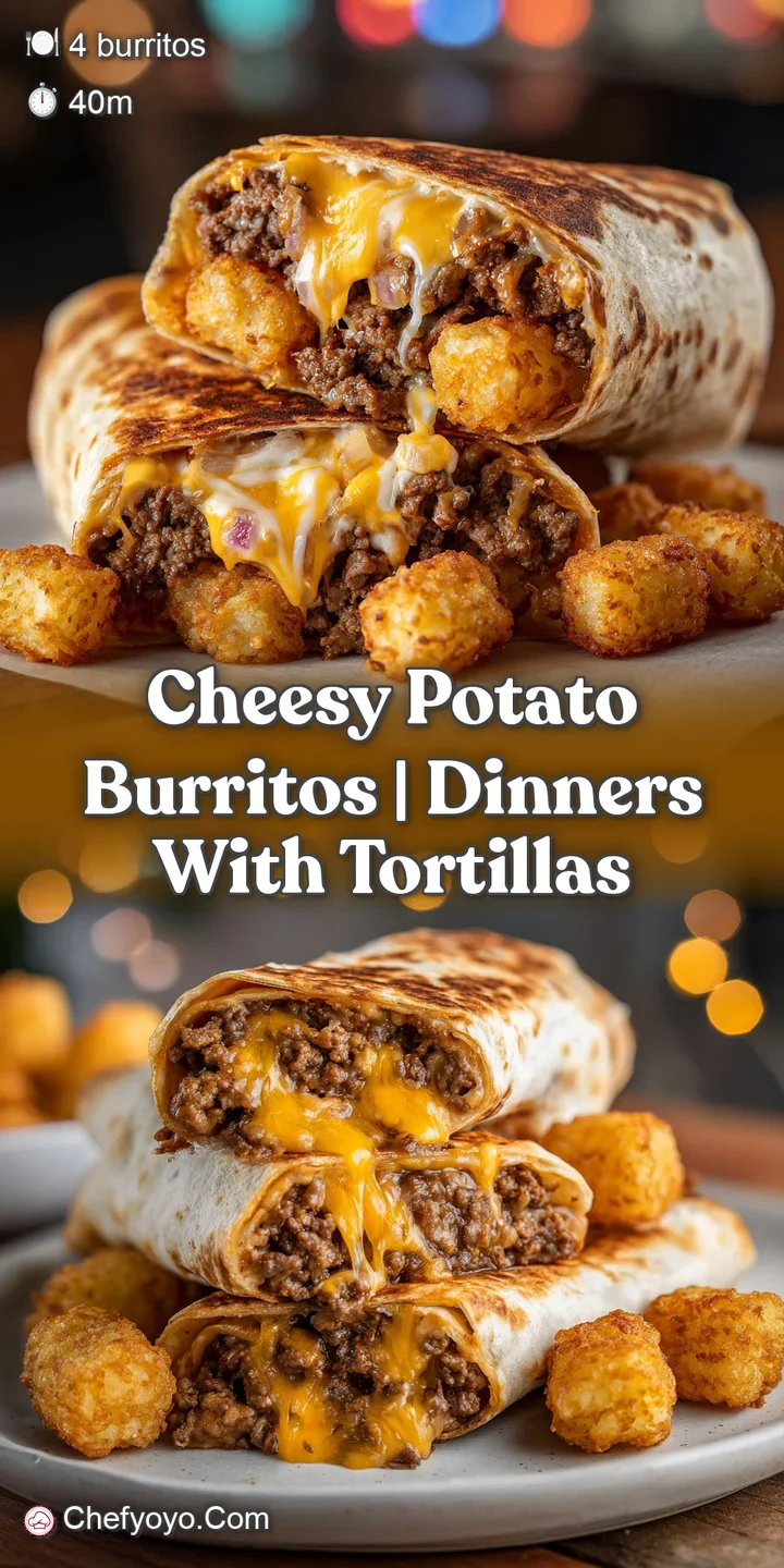 Close-up of melted mozzarella and crispy potato nuggets tucked inside a warm, charred tortilla with a gooey center.