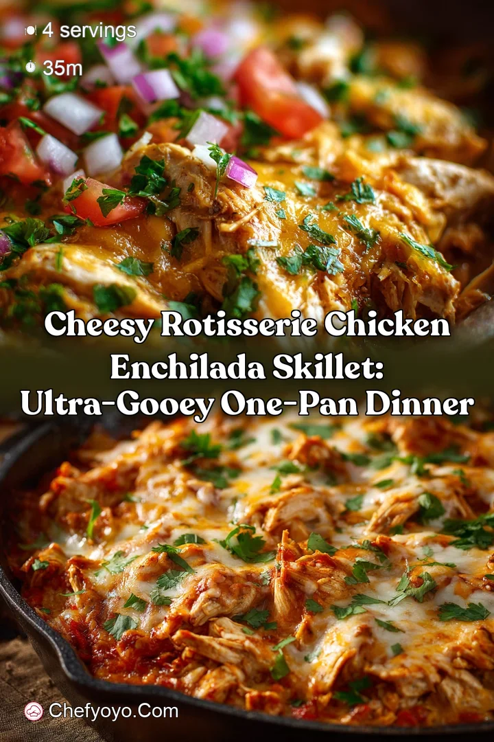 Cheesy Rotisserie Chicken Enchilada Skillet: Ultra-Gooey One-Pan Dinner