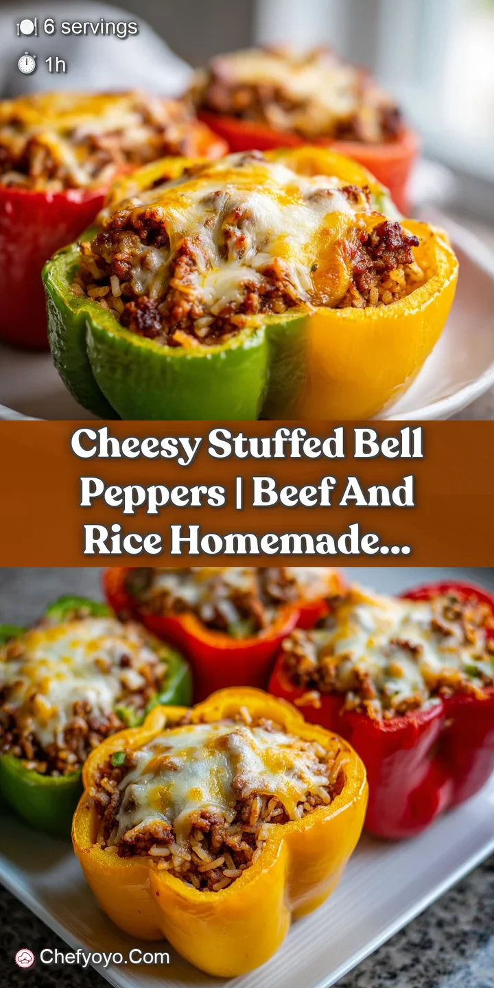 Close-up of bubbly, browned cheese atop a hearty meat filling inside a charred, softened red bell pepper.