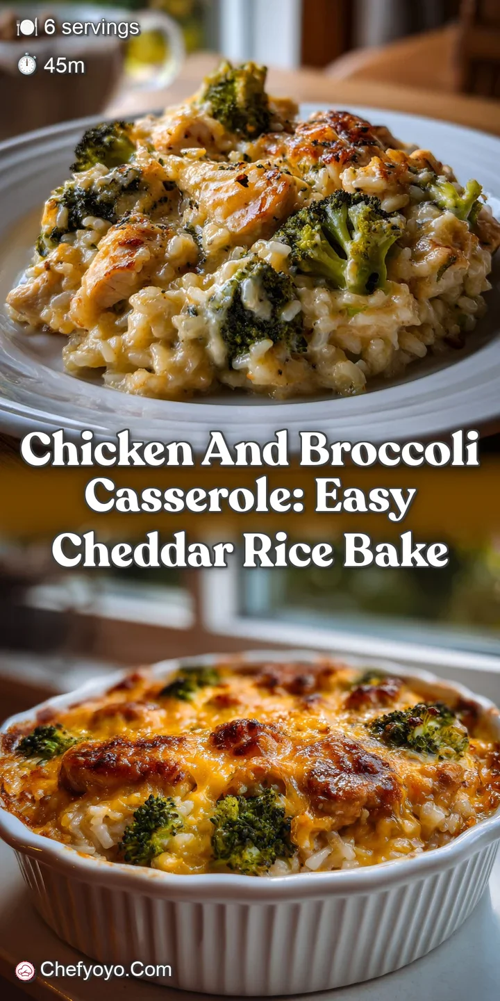 Chicken and Broccoli Casserole: Easy Cheddar Rice Bake