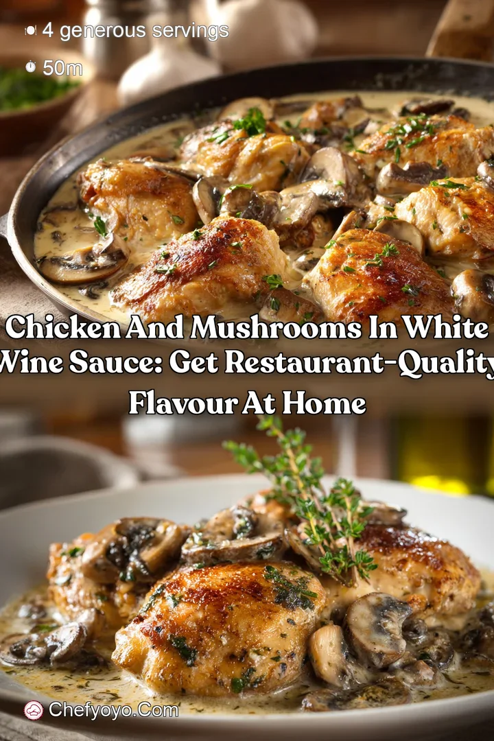Chicken and Mushrooms in White Wine Sauce: Get Restaurant-Quality Flavour at Home