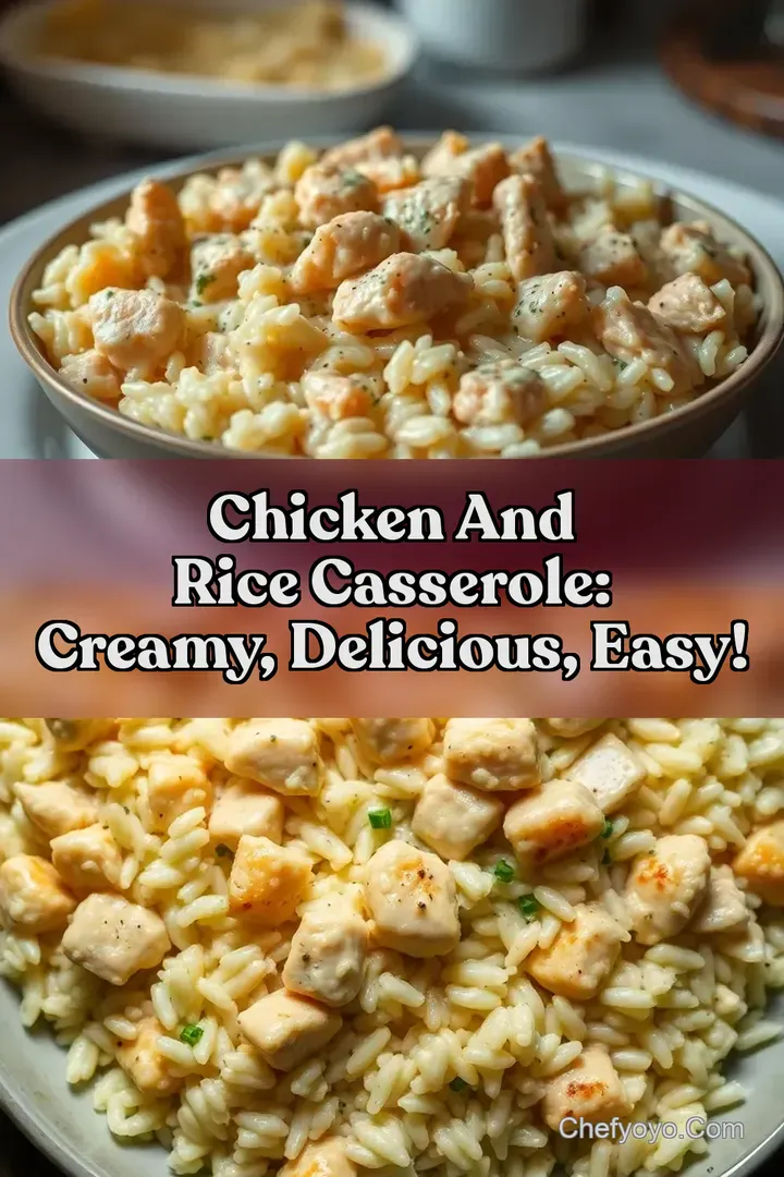 Chicken and Rice Casserole: Creamy Delicious Easy!