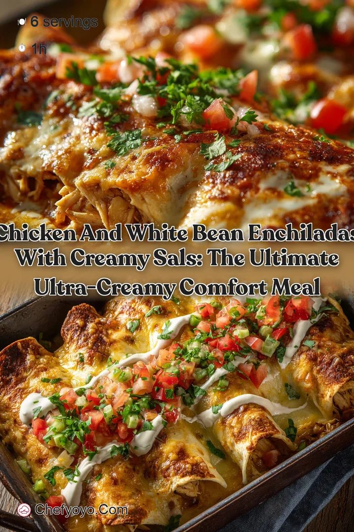 Chicken and White Bean Enchiladas with Creamy Sals: The Ultimate Ultra-Creamy Comfort Meal