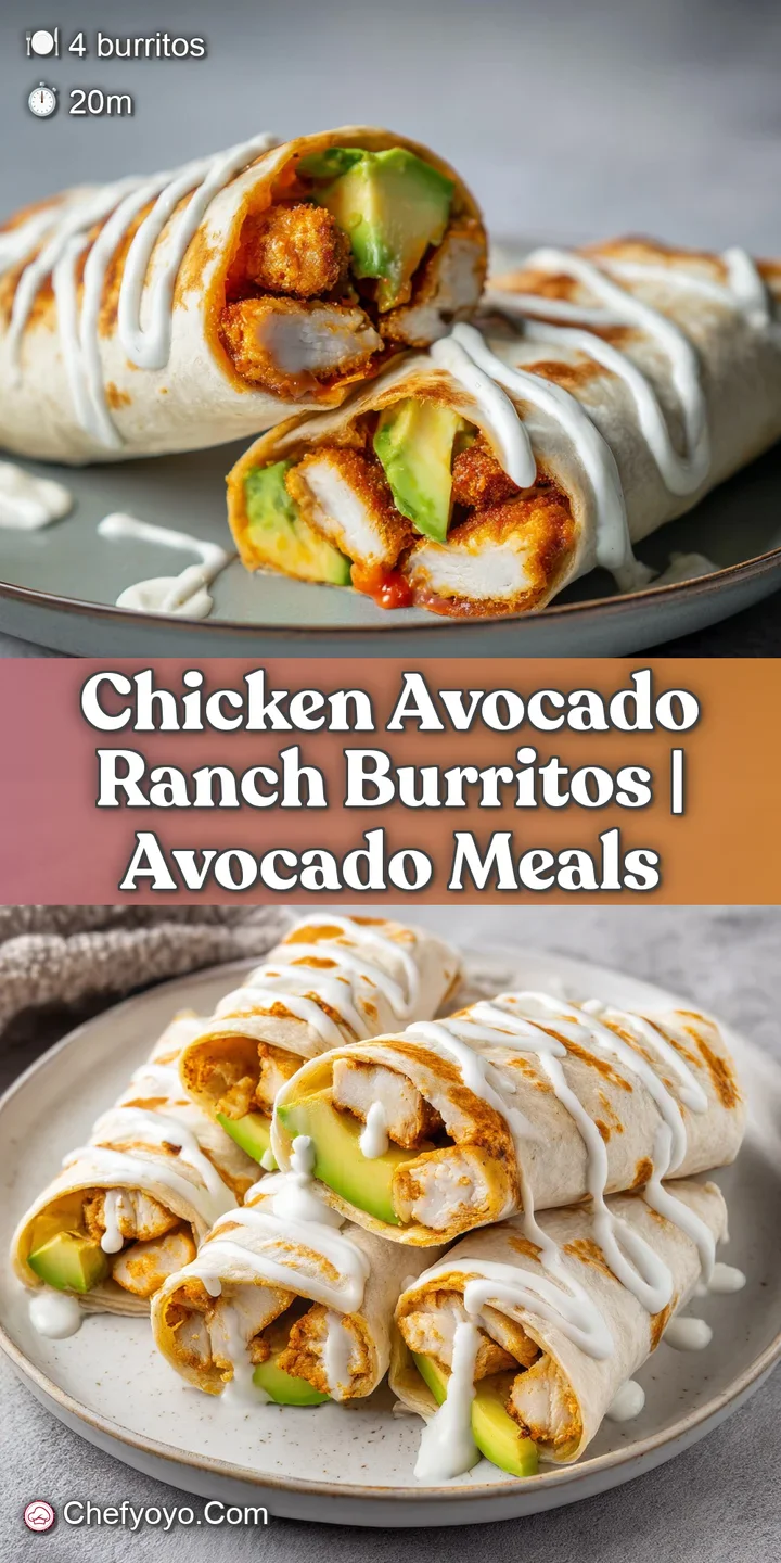 Close-up of a toasted wrap showing melted cheese, juicy chicken, and vibrant green avocado with a ranch drizzle.