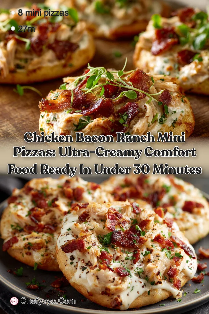 Chicken Bacon Ranch Mini Pizzas: Ultra-Creamy Comfort Food Ready in Under 30 Minutes