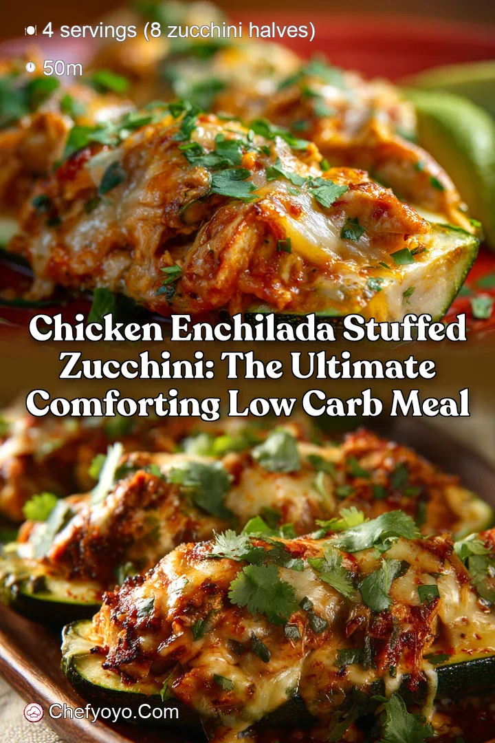 Chicken Enchilada Stuffed Zucchini: The Ultimate Comforting Low Carb Meal